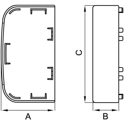 Заглушка для кабель канала 50x20мм lm торцевая in liner